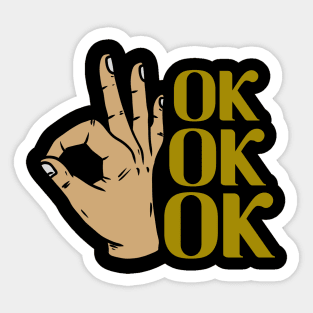 Oke hand sign Sticker